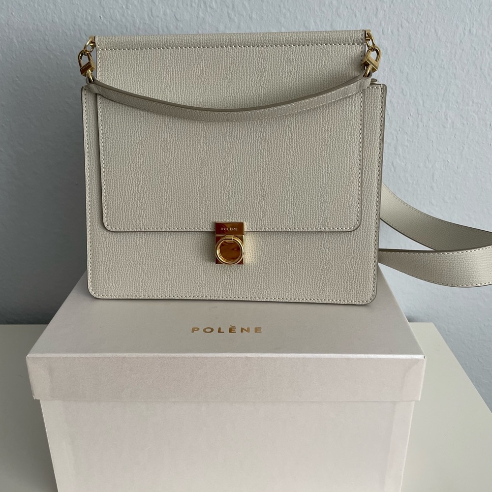 Polene Numero Sept #7 Bag Seven Textured Chalk